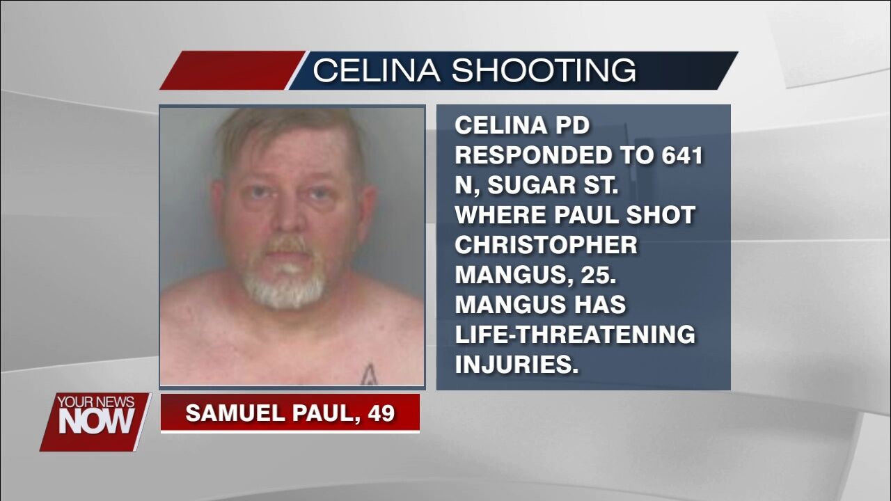 A Celina man is in jail after he allegedly shot his stepson-in-law early Sunday morning